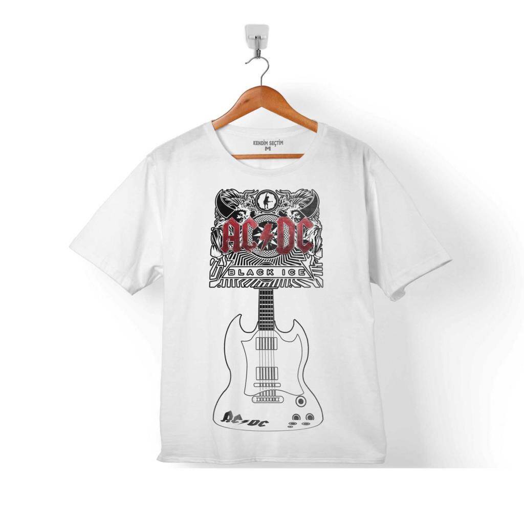 AC DC BLACK ICE GUITAR GİTAR ALTERNATİF AKIM ÇOCUK TİŞÖRT - 1