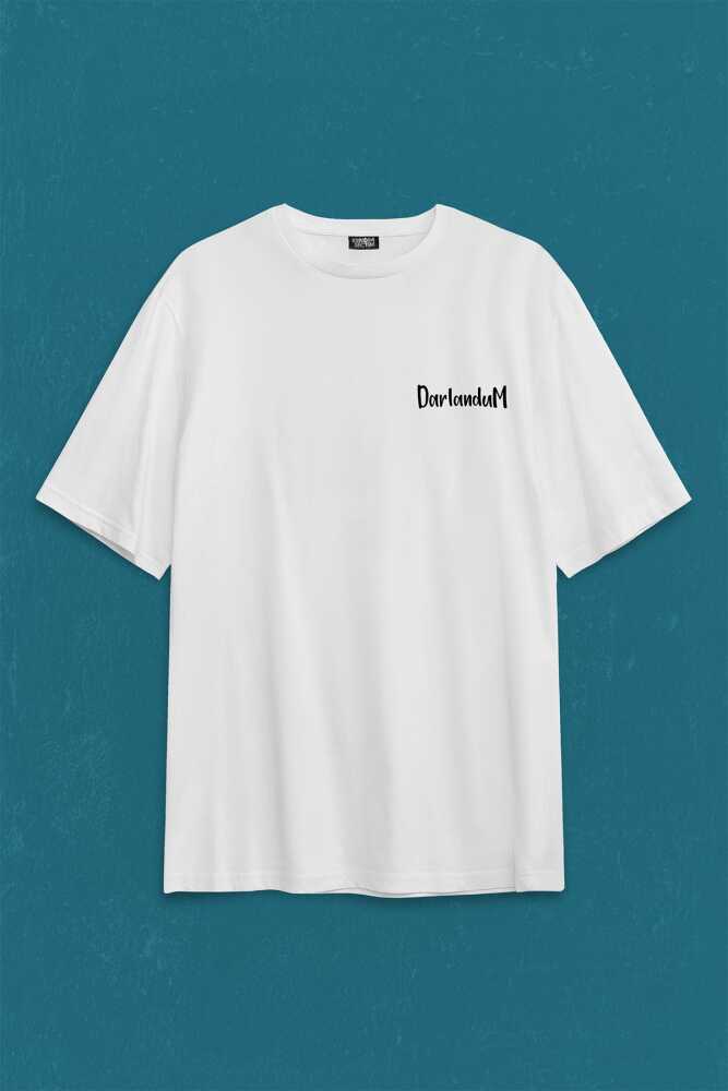 Aldi Beni Bi Darluk Darlık Karadeniz Trabzon Of Sırt Ön Baskılı Beyaz Oversize Tişört Unisex
