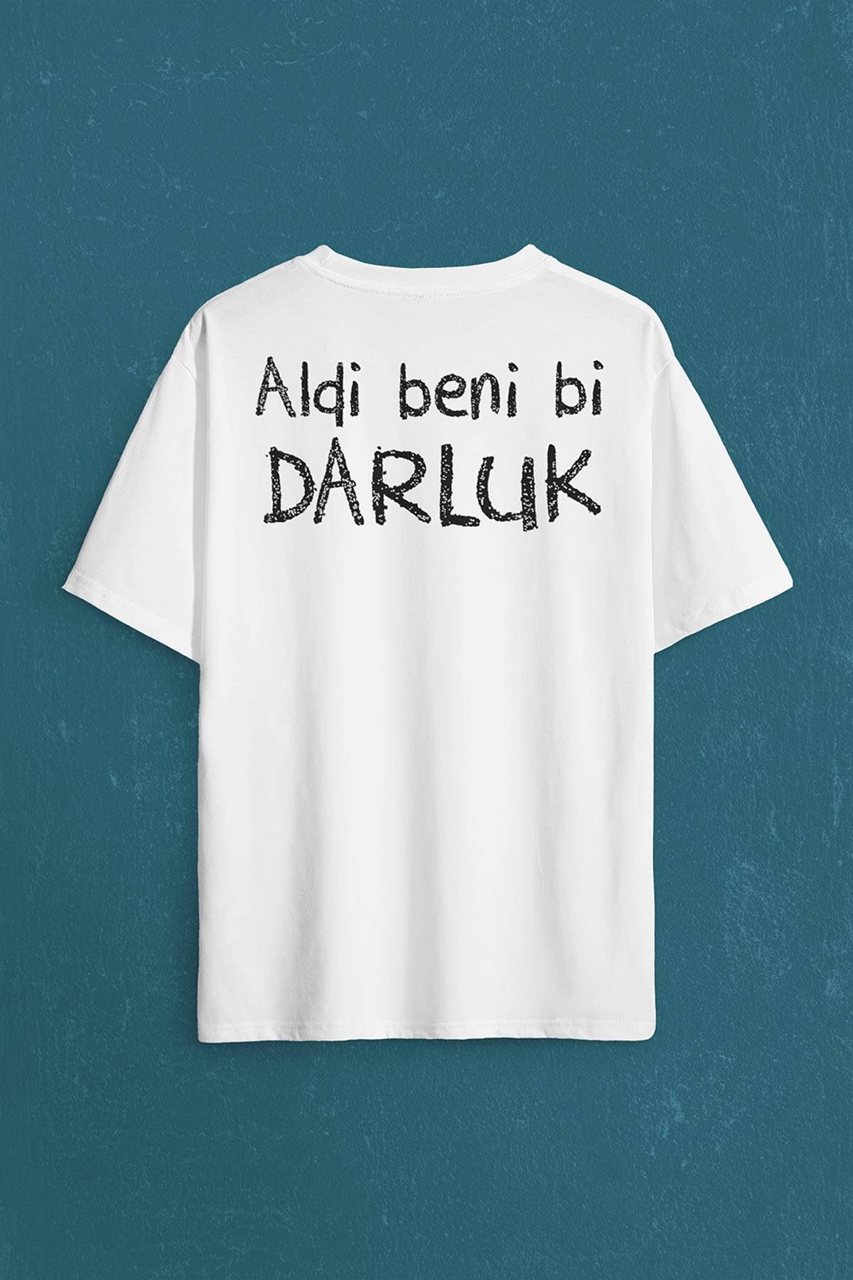 Aldi Beni Bi Darluk Darlık Karadeniz Trabzon Of Sırt Ön Baskılı Beyaz Oversize Tişört Unisex (1)