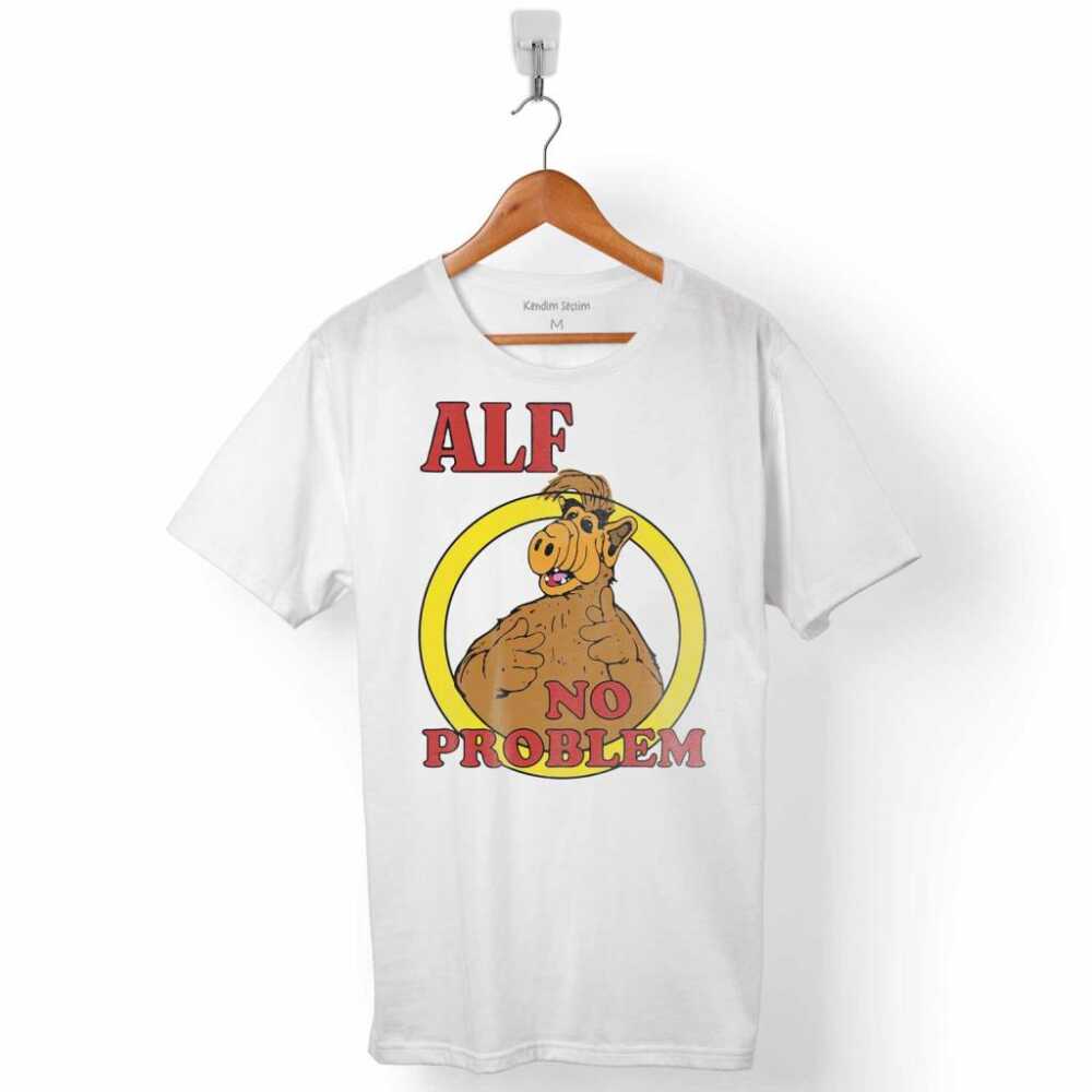 Alf No Problem Dizisi Melmac Alien Life Form Retro Erkek Tişört