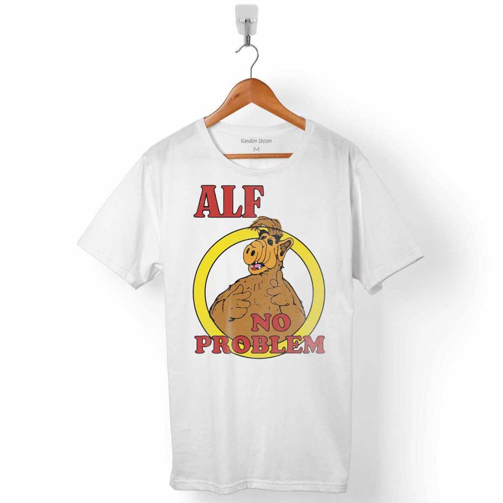 Alf No Problem Dizisi Melmac Alien Life Form Retro Erkek Tişört