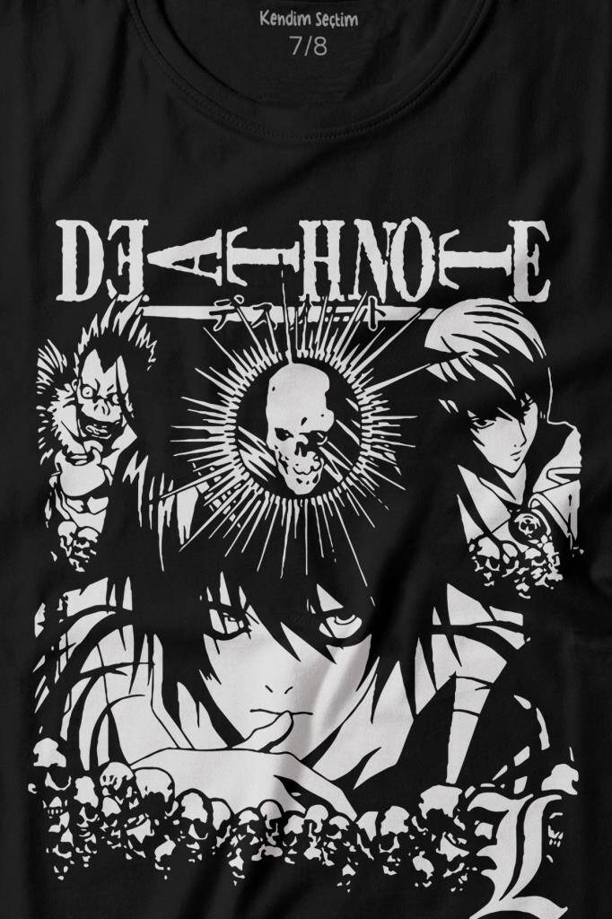 Anime Death Note Skull King Crow Baskılı Tişört Çocuk T-shirt (1)