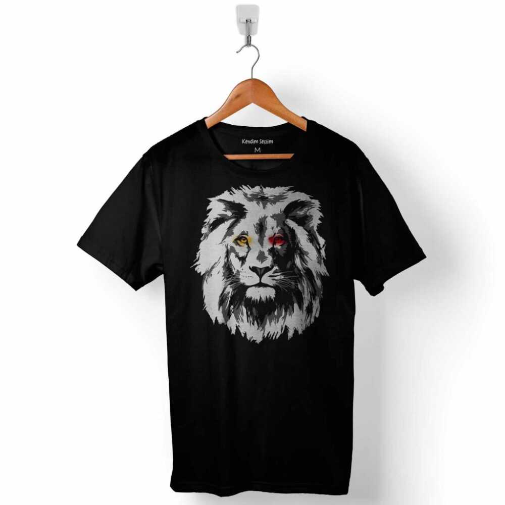 Lion Head Aslan Kafa Baskılı Tişört Unisex