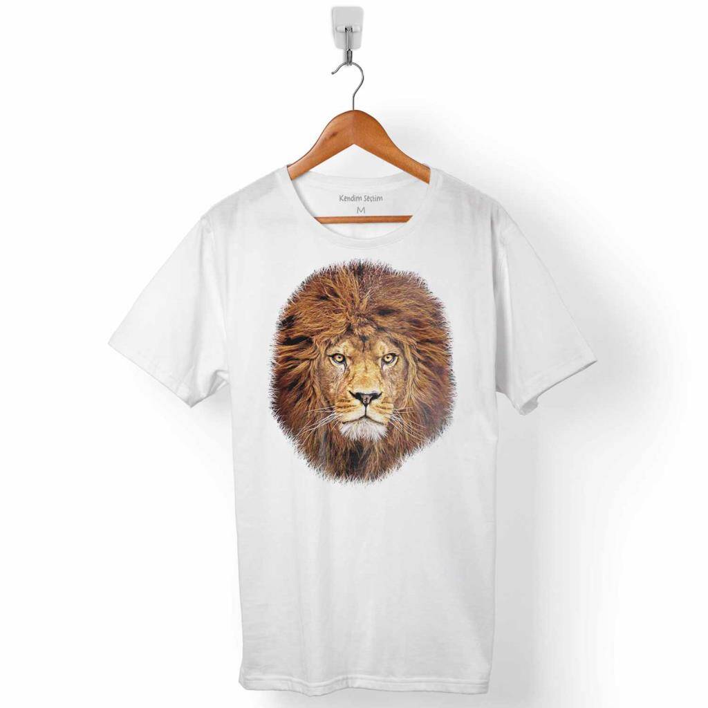 Aslan Kafa Lion Head Erkek Tişört - 1