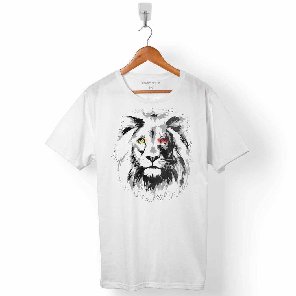 Lion Head Aslan Kafa Erkek Tişört