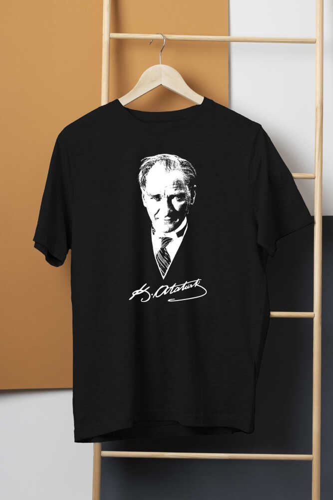 Atatürk 10 Kasım Gazi Mustafa Kemal 100. Yıl 1938 Baskılı Siyah Unisex Tişört