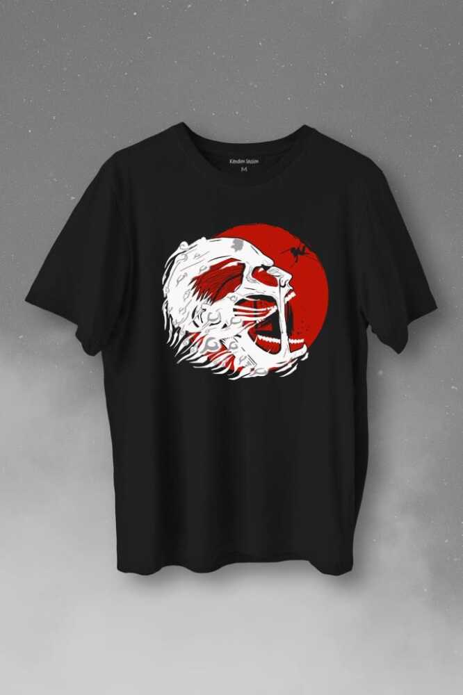 Attack On Titan Anime Japanese Japonca Dizi Baskılı Tişört Unisex T-Shirt