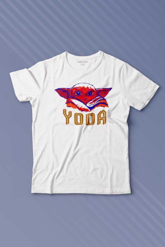 Baby on Board Yoda Star Wars Kahverengi Bebek Mandalorian Baskılı Çocuk Tişört