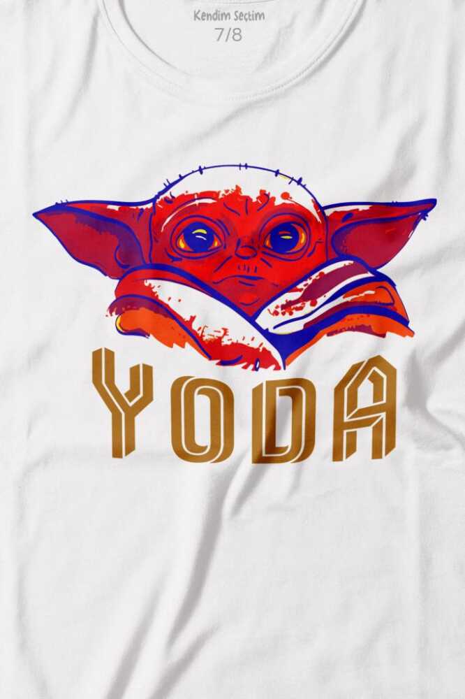 Baby on Board Yoda Star Wars Kahverengi Bebek Mandalorian Baskılı Çocuk Tişört (1)