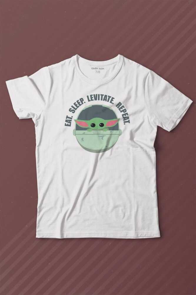 Baby Yoda The Mandalorian Star Wars Bebek Yoda Baskılı Çocuk Tişört
