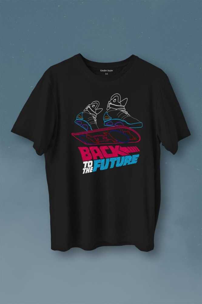 Back To The Future Geleceğe Dönüş Uçan Kaykay Baskılı Tişört Unisex