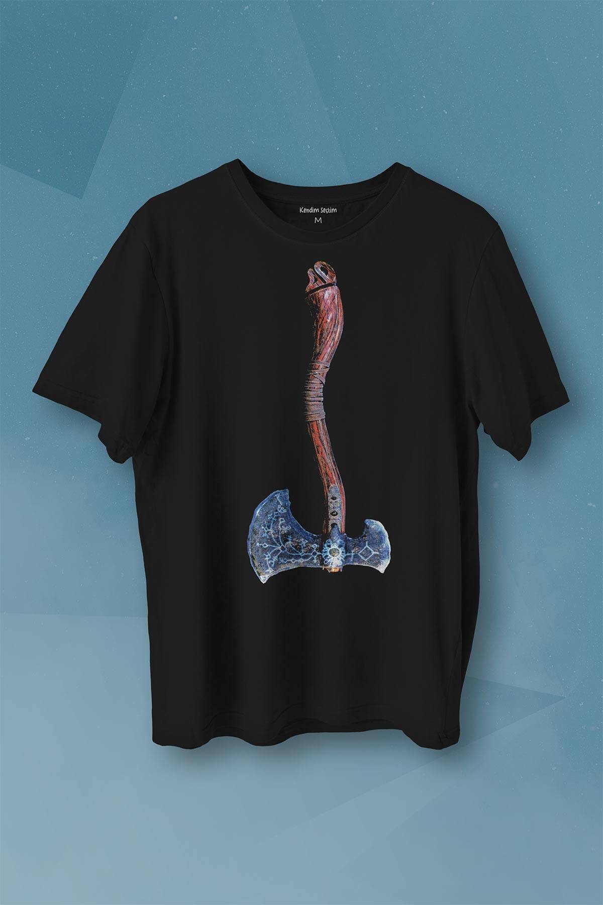 Balta Antik Eski Dönem Savaşçı Baltası Baskılı Tişört Unisex