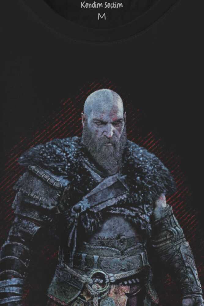 God of War Ragnarok Gamer Oyun Baskılı Unisex Tişört (1)