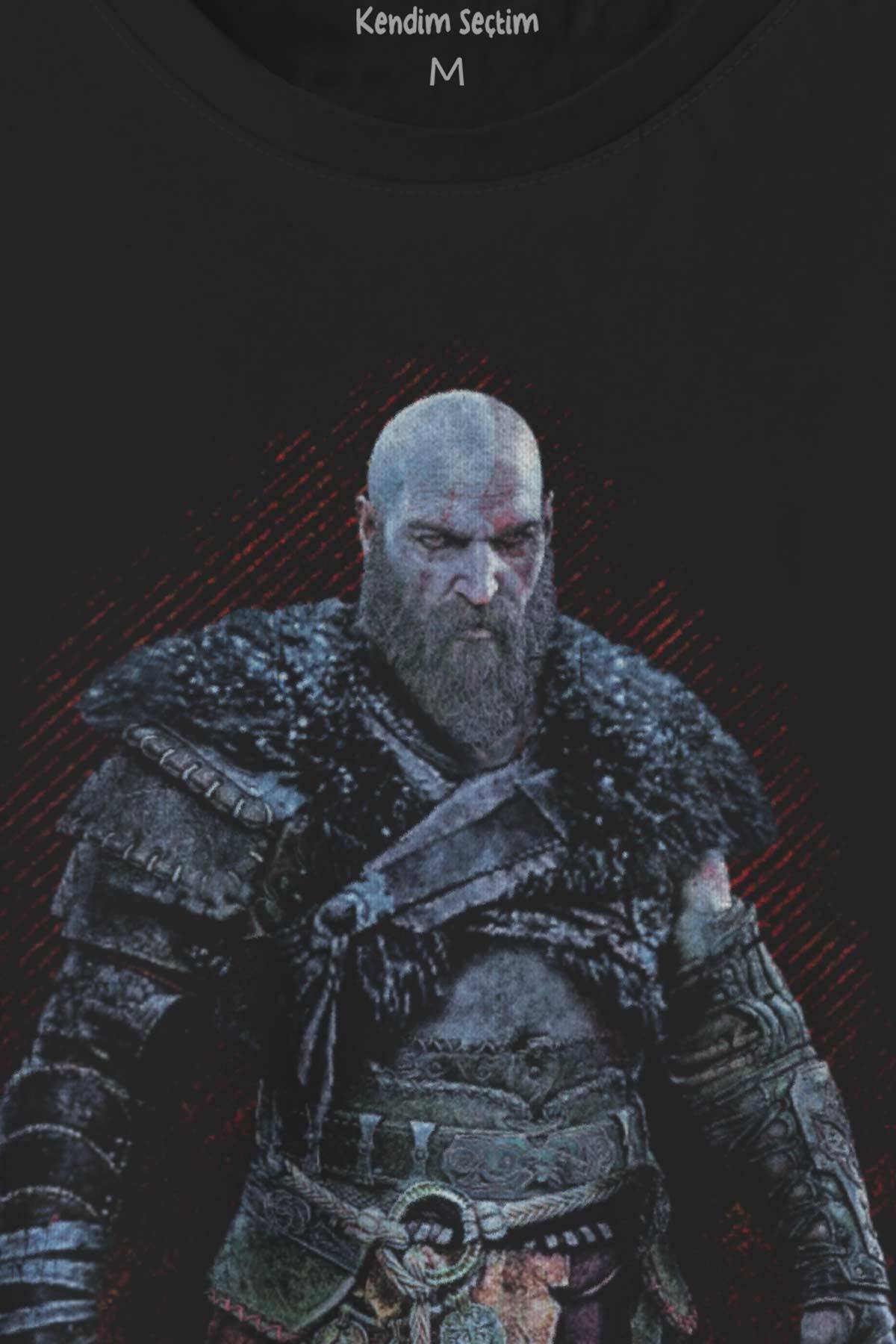 God of War Ragnarok Gamer Oyun Baskılı Unisex Tişört (1)