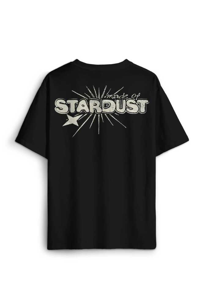Baskılı Oversize T-shirt Stardust Yıldız Tozu Y2K Streetwear 90s Doksanlar Vintage Retro Unisex - 1