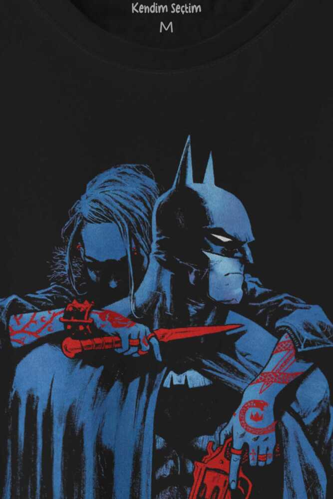 Batman Joker Kara Şövalye Dark Knight Film Baskılı Tişört Unisex (1)