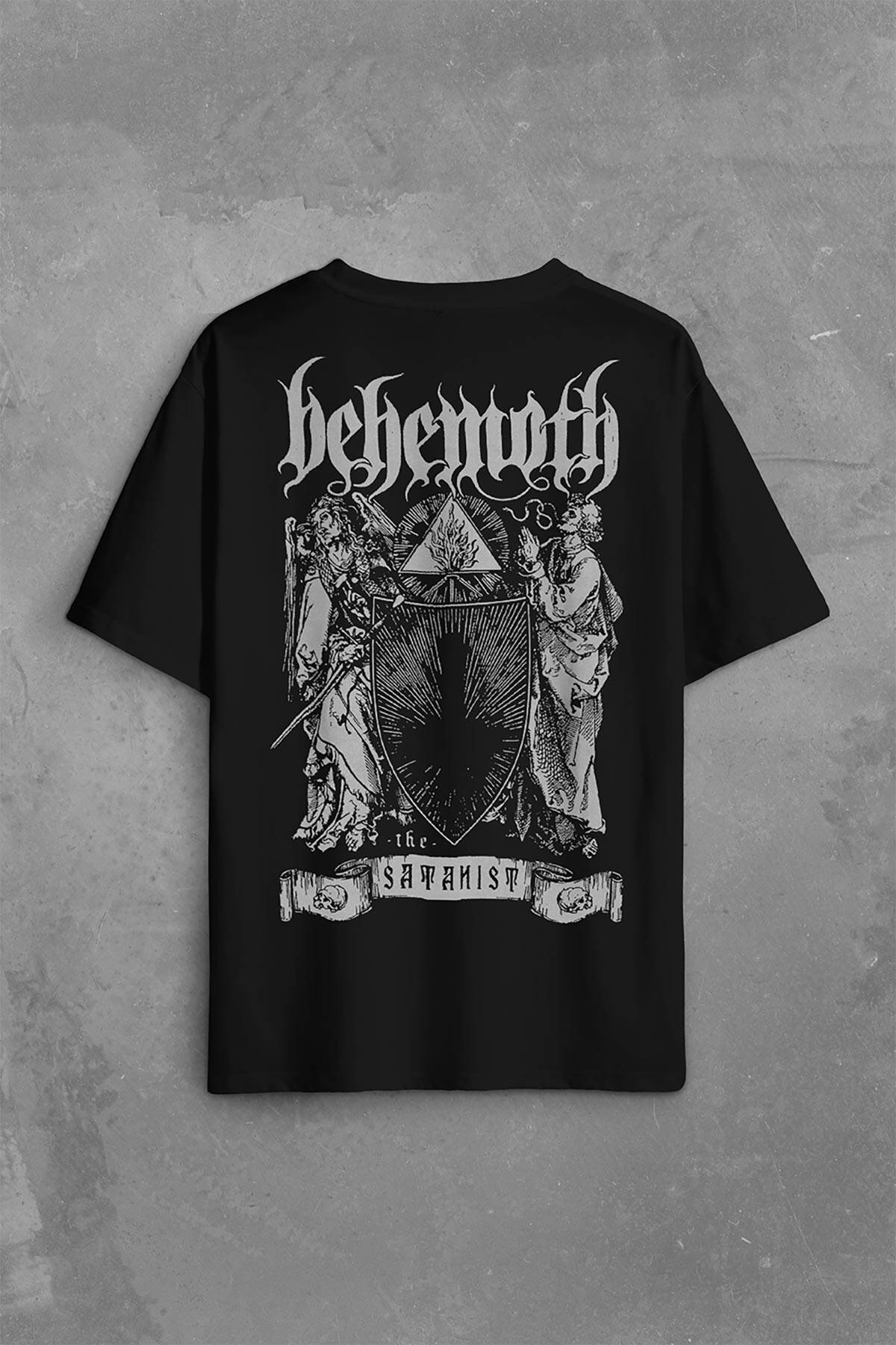 Behemoth The Satanıst Ben Sahar Metallica Sırt Ön Baskılı Oversize Tişört Unisex T-Shirt OVR12S1967 (1)