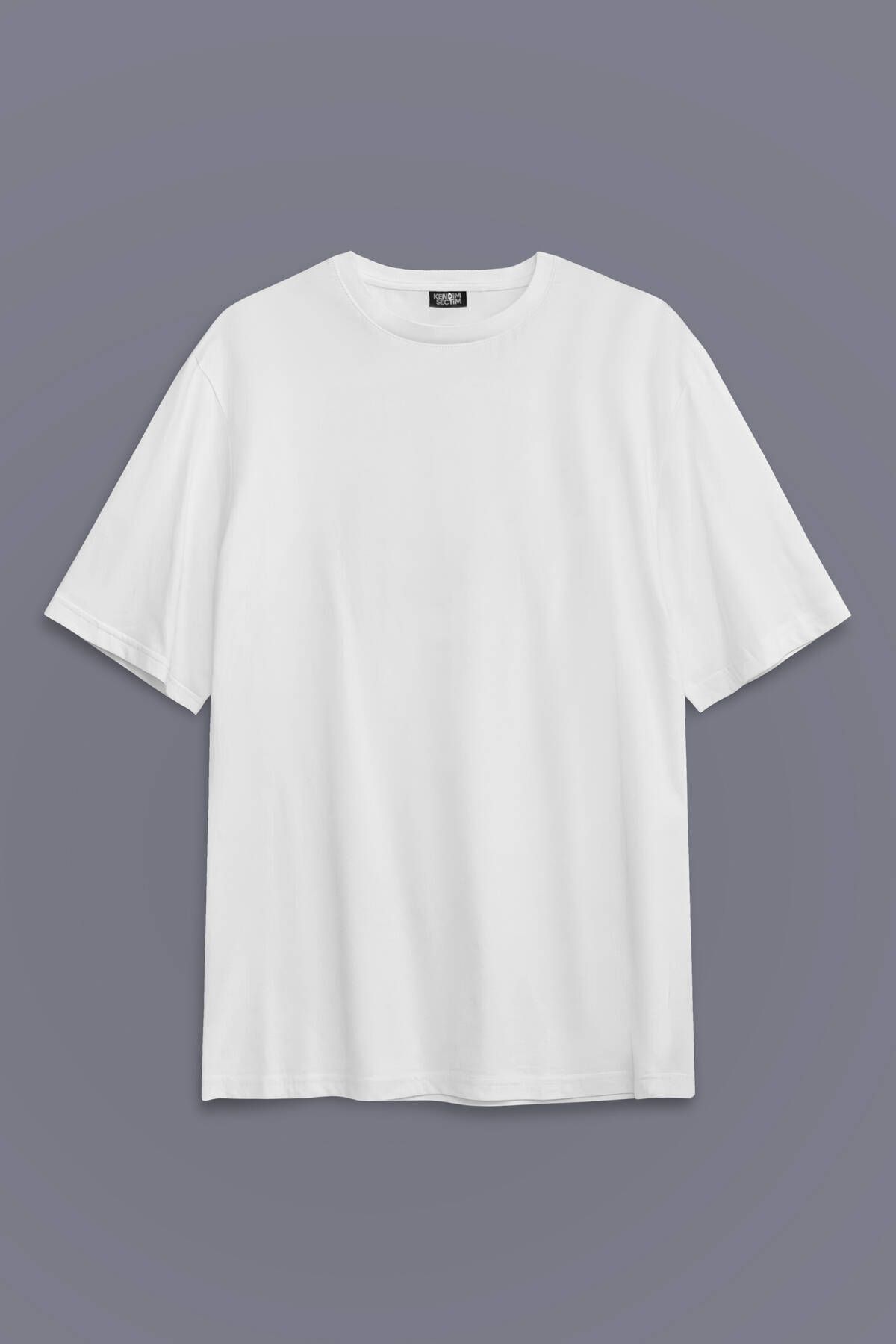 Beyaz Oversize Relax Basic Unisex Düz Tişört