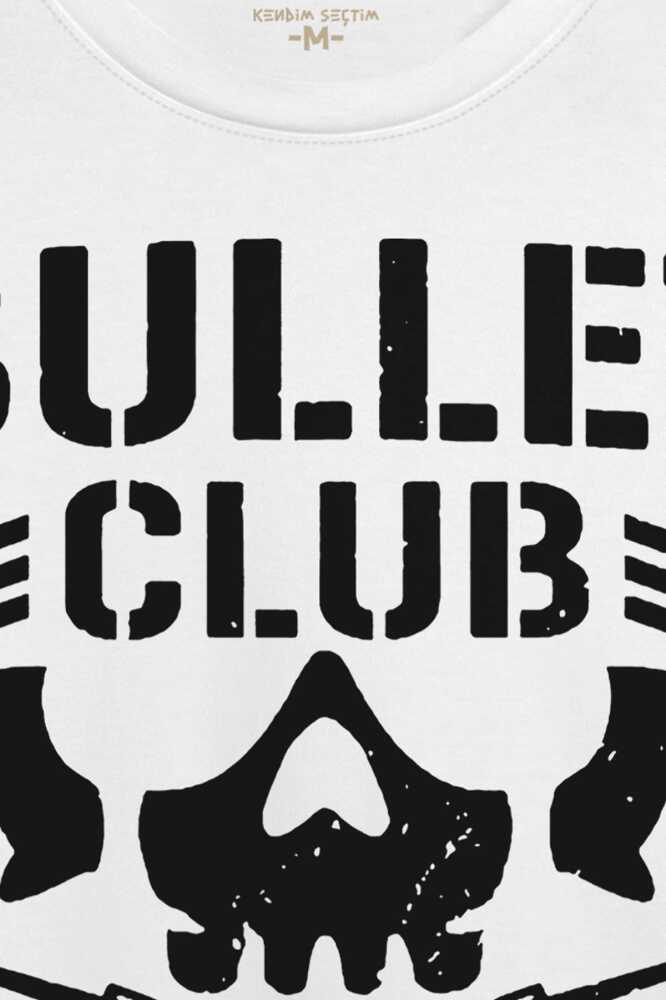 Bullet Club Gym Fight Wwe Güreş Spor Baskılı Beyaz Regular Fit Tişört (1)