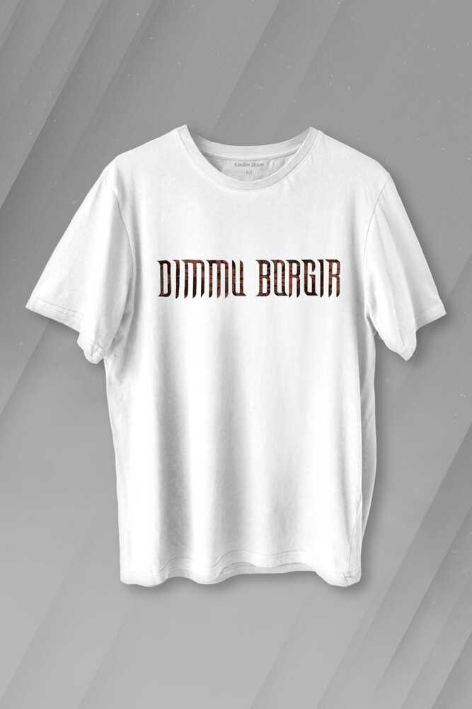 Dimmu Borgir Senfonik Black Metal Darkness Baskılı Beyaz Unisex Tişört