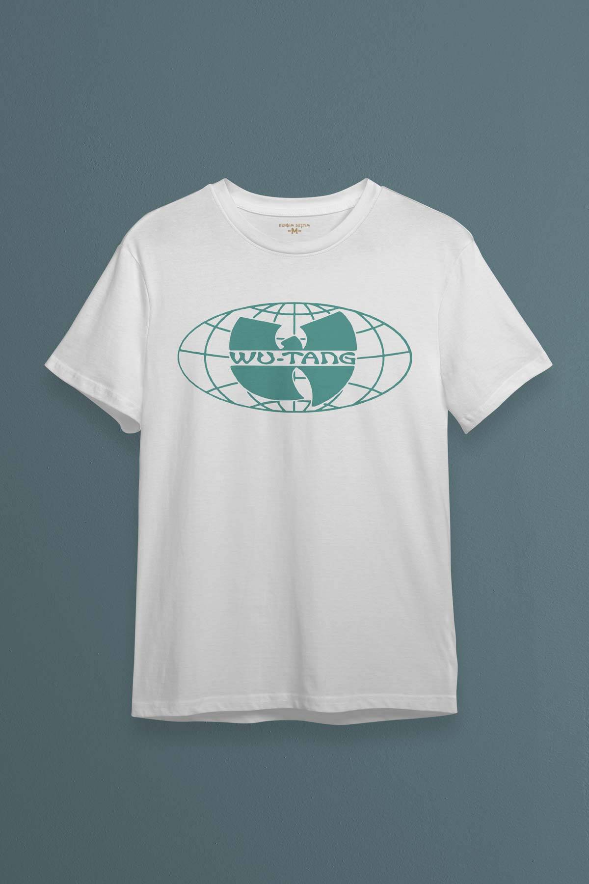 Beyaz T-shirt Wu Tang Clan Pamuklu Y2K Rap Hip Hop New York Kısa Kollu Tişört - 1