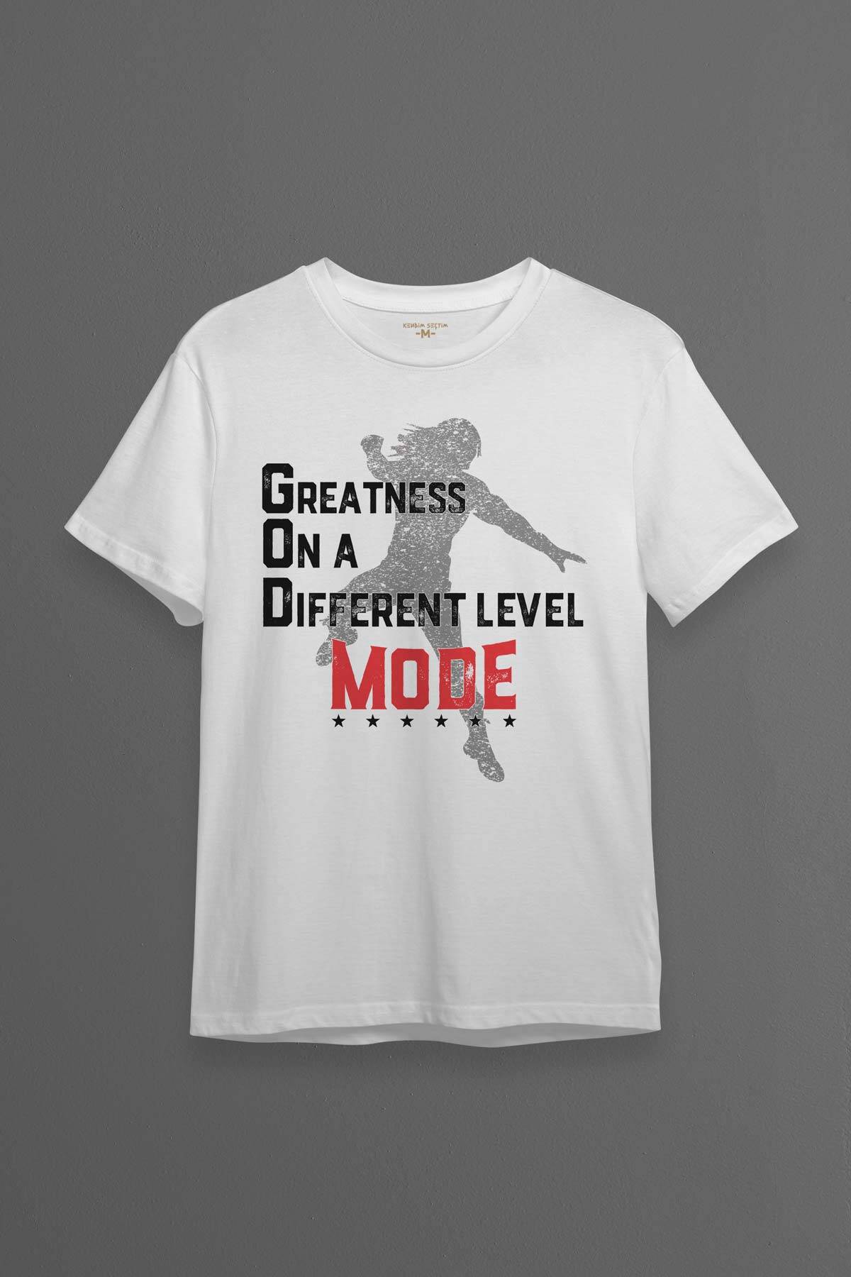 Beyaz Tişört God Mode Roman Reigns Amerikan Güreşi Spor Boks Baskılı T-shirt