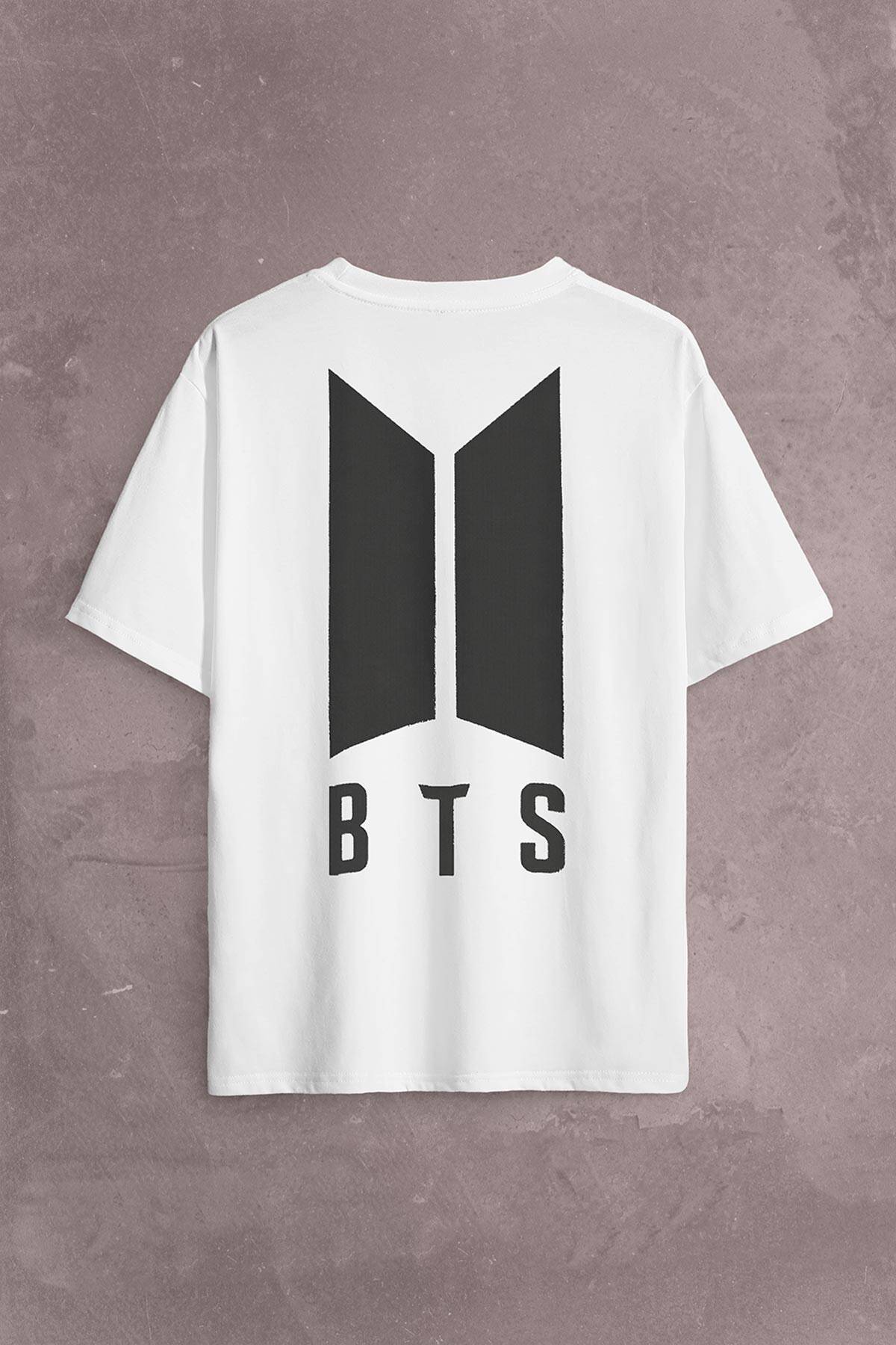 Beyaz Unisex Bts Bangtan Boys Jimin 1995 95 J-Hope 94 Sırt Ön Baskılı Oversize Tişört (1)