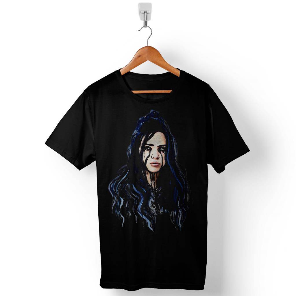 Billie Eilish Ocean Eyes Portre Baskılı Tişört Unisex