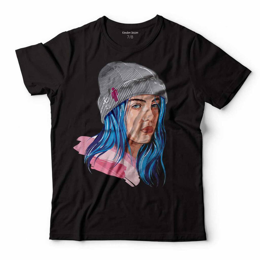 Billie Eilish Ocean Eyes Çocuk Tişört Siyah