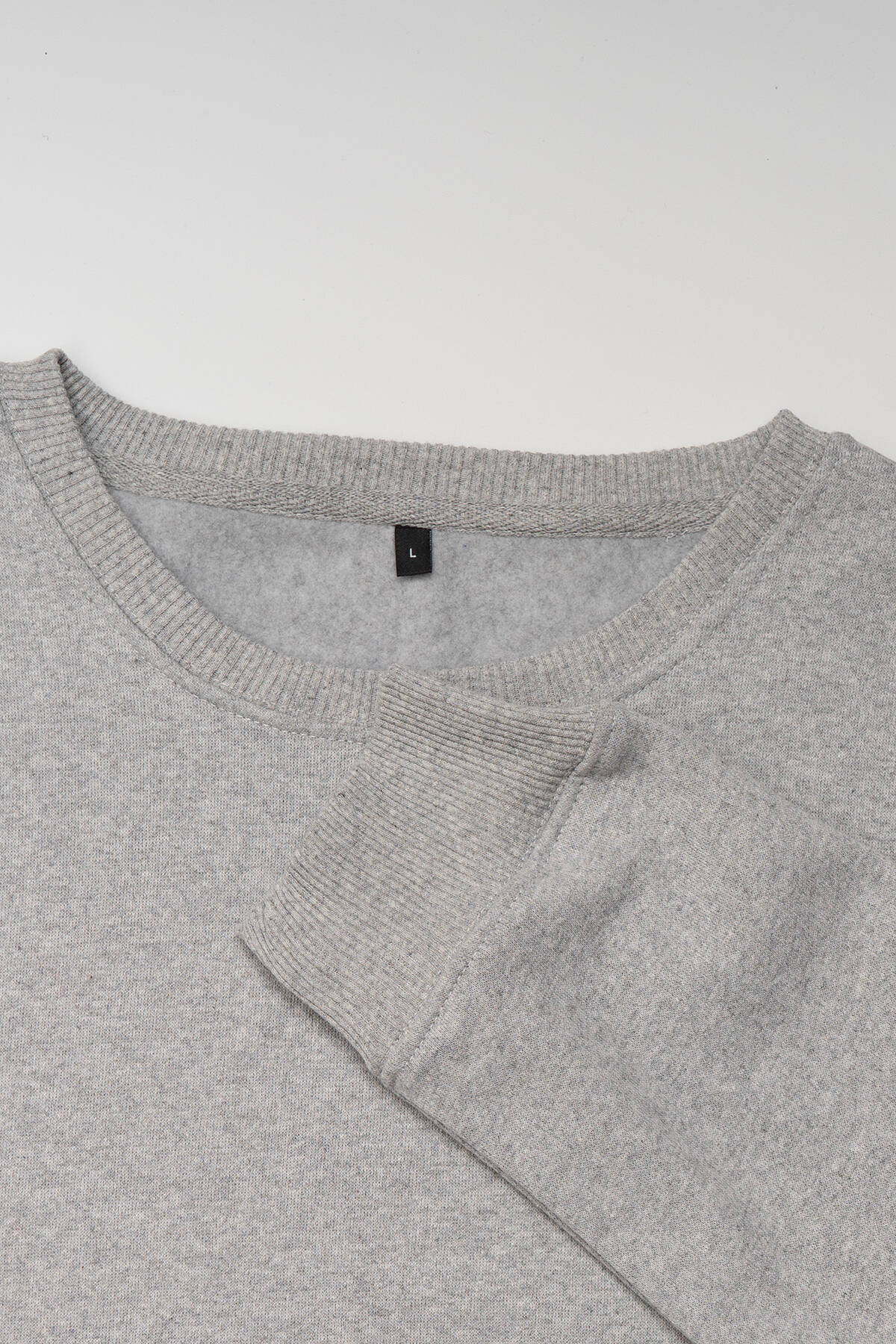Paris France 1789 Fransa Yazı Baskılı Gri Bisiklet Yaka Sweatshirt (1)