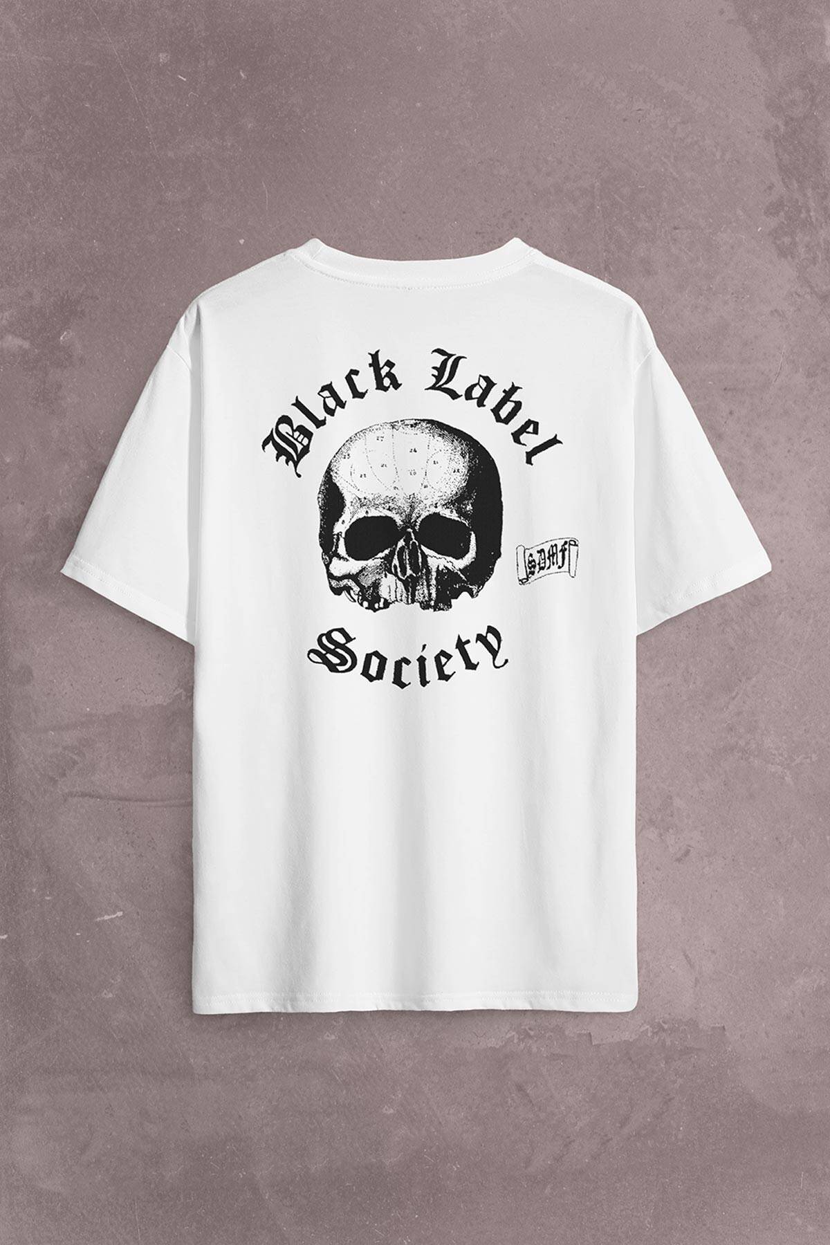 Black Label Socıety Anarchy Sırt Ön Baskılı Oversize Tişört Unisex T-Shirt (1)