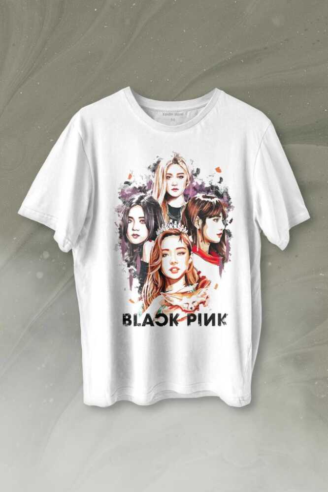 BlackPink Kızları Jennie Rose Lisa Jisoo Baskılı Tişört Unisex