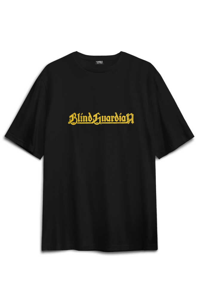 Blind Guardian Siyah Oversize Tişört Power Metal Music Baskılı Unisex T-shirt (1)