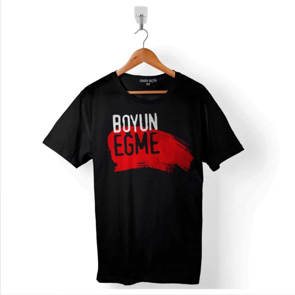 Boyun Eğme Eylem Direniş Baskılı Unisex Tişört