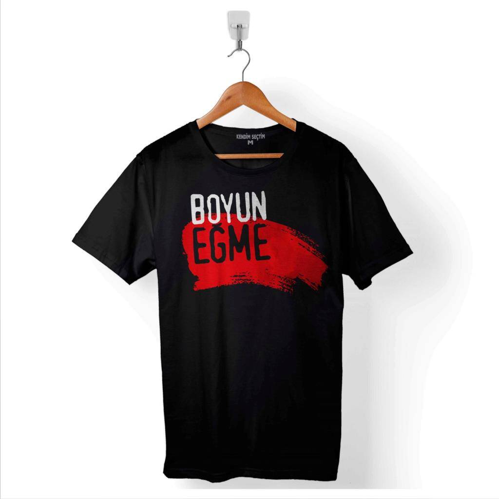 Boyun Eğme Eylem Direniş Baskılı Unisex Tişört