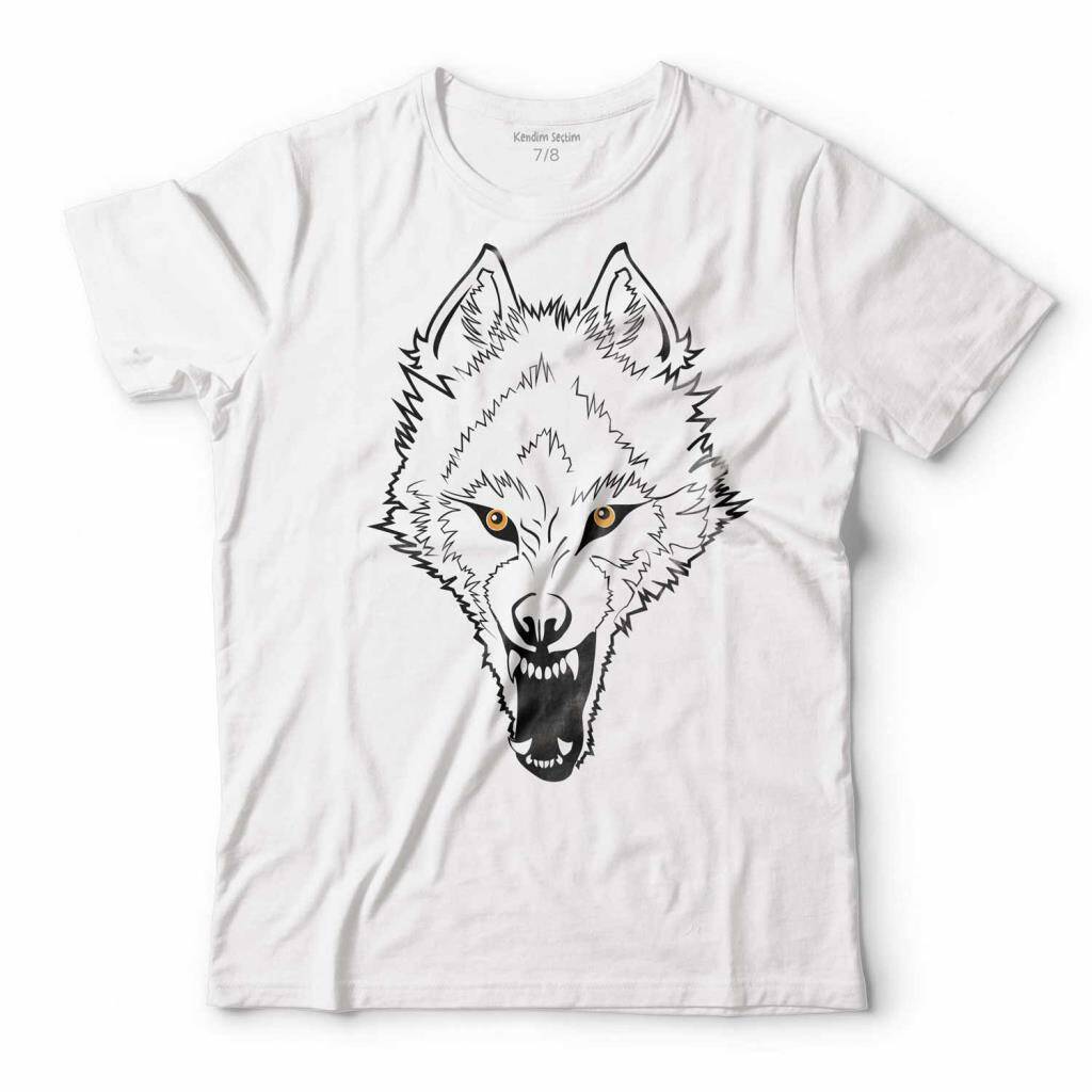 Bozkurt Head Wolf Kurt Kafası Çocuk Tişört