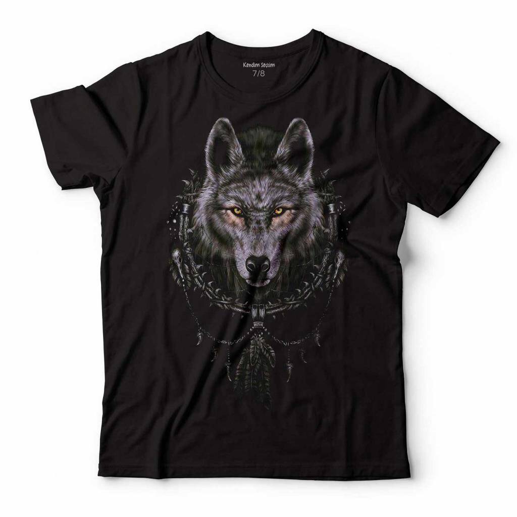 Bozkurt Head Wolf Kurt Kafası Göktürk Çocuk Tişört