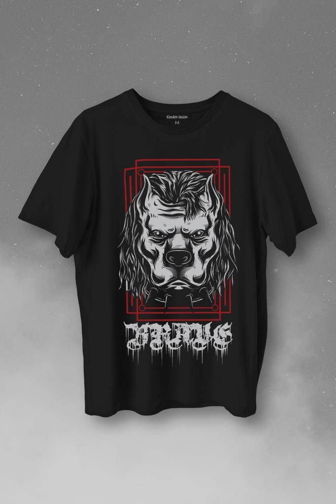 Brave Dog Head Stay Strong Güçlü Kal Gym Spor Baskılı Tişört Unisex