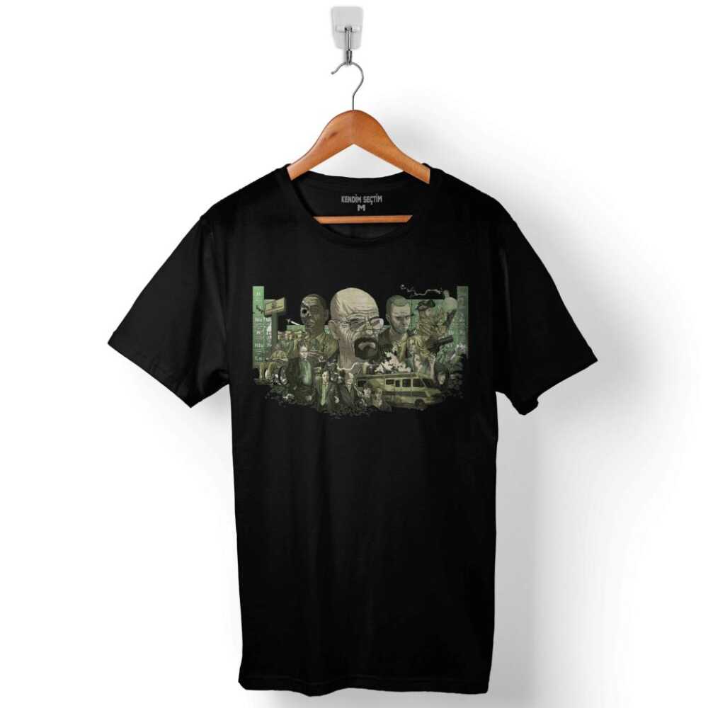 Breaking Bad Periyodik Tablo Walter White Heisenberg Baskılı Tişört Unisex