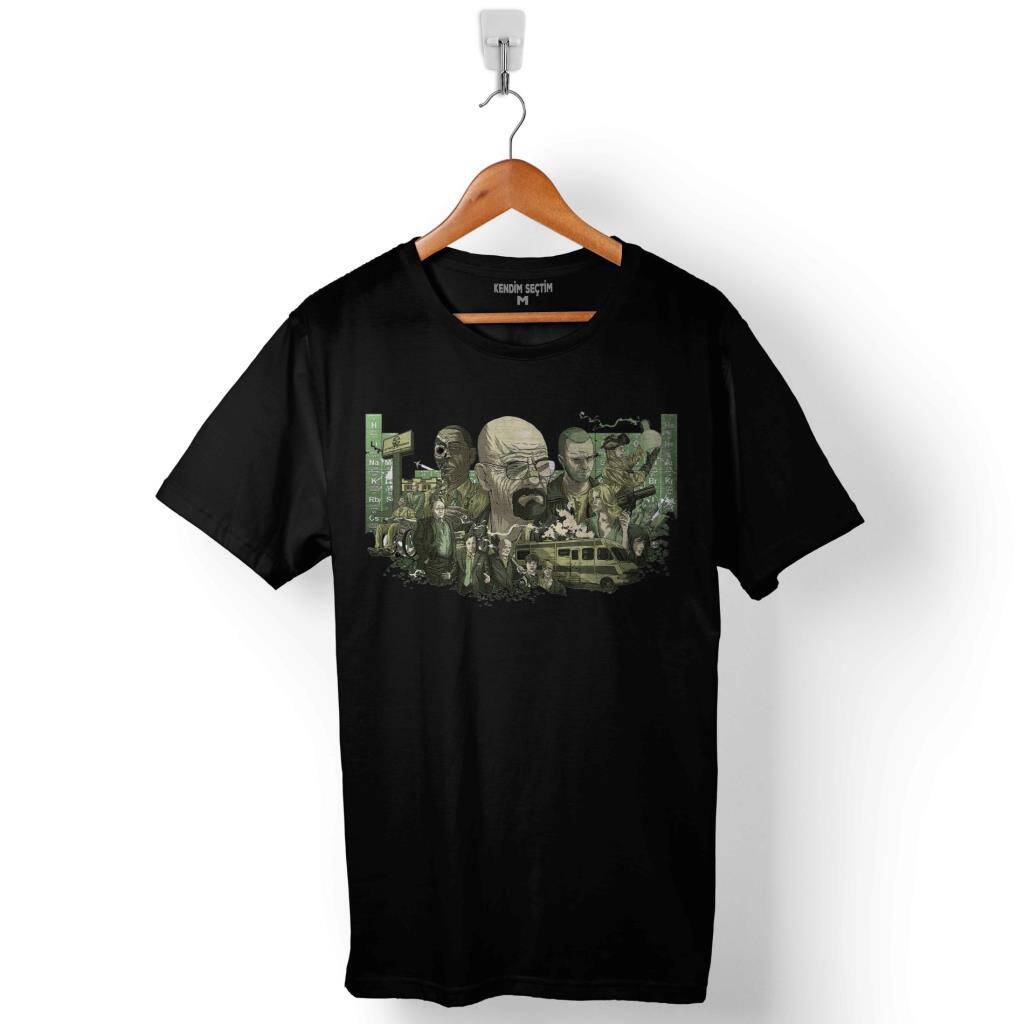 Breaking Bad Periyodik Tablo Walter White Heisenberg Baskılı Tişört Unisex