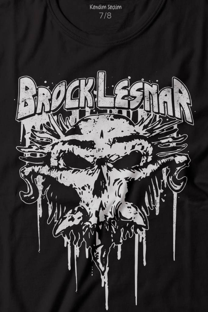 Brock Lesnar Kafatası Logo WWE UFC Amerikan Güreşi Spor Baskılı Çocuk Tişört (1)