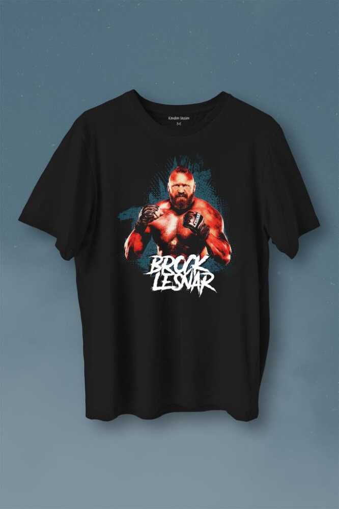 Brock Lesnar Portre Wwe Ufc Amerikan Güreşi Spor Baskılı Tişört Unisex