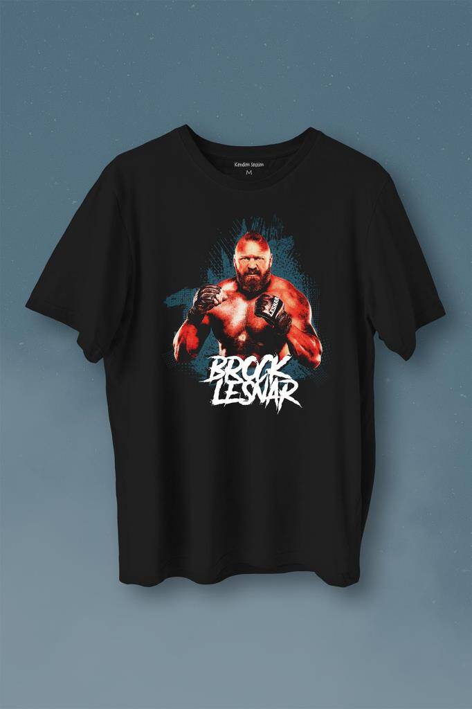 Brock Lesnar Portre Wwe Ufc Amerikan Güreşi Spor Baskılı Tişört Unisex