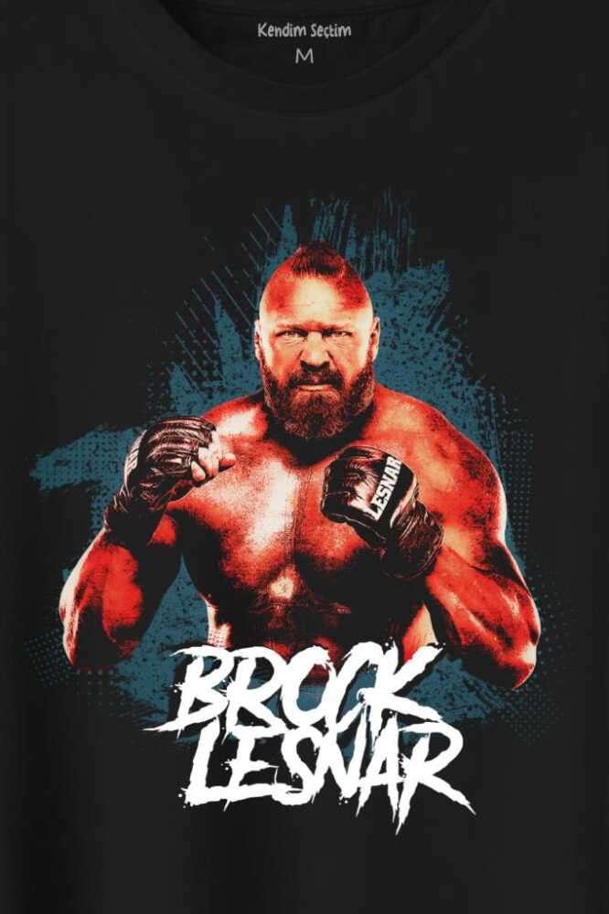 Brock Lesnar Portre Wwe Ufc Amerikan Güreşi Spor Baskılı Tişört Unisex (1)