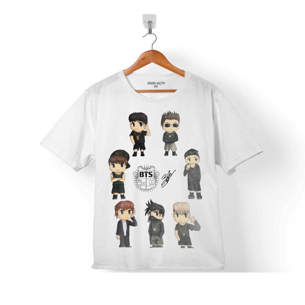 BTS Bangtan Boys All Characters Çocuk Tişört