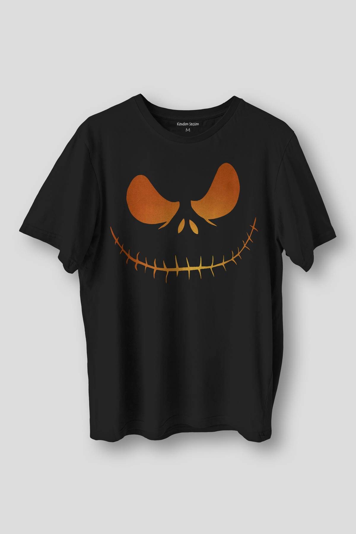 Cadılar Bayramı Jack The Halloween Baskılı Regular  Siyah Tişört