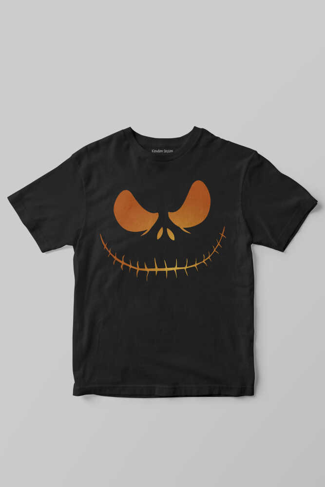 Cadılar Bayramı Halloween Jack The Nightmare Before Christmas Baskılı Çocuk T-shirt Siyah Tişört