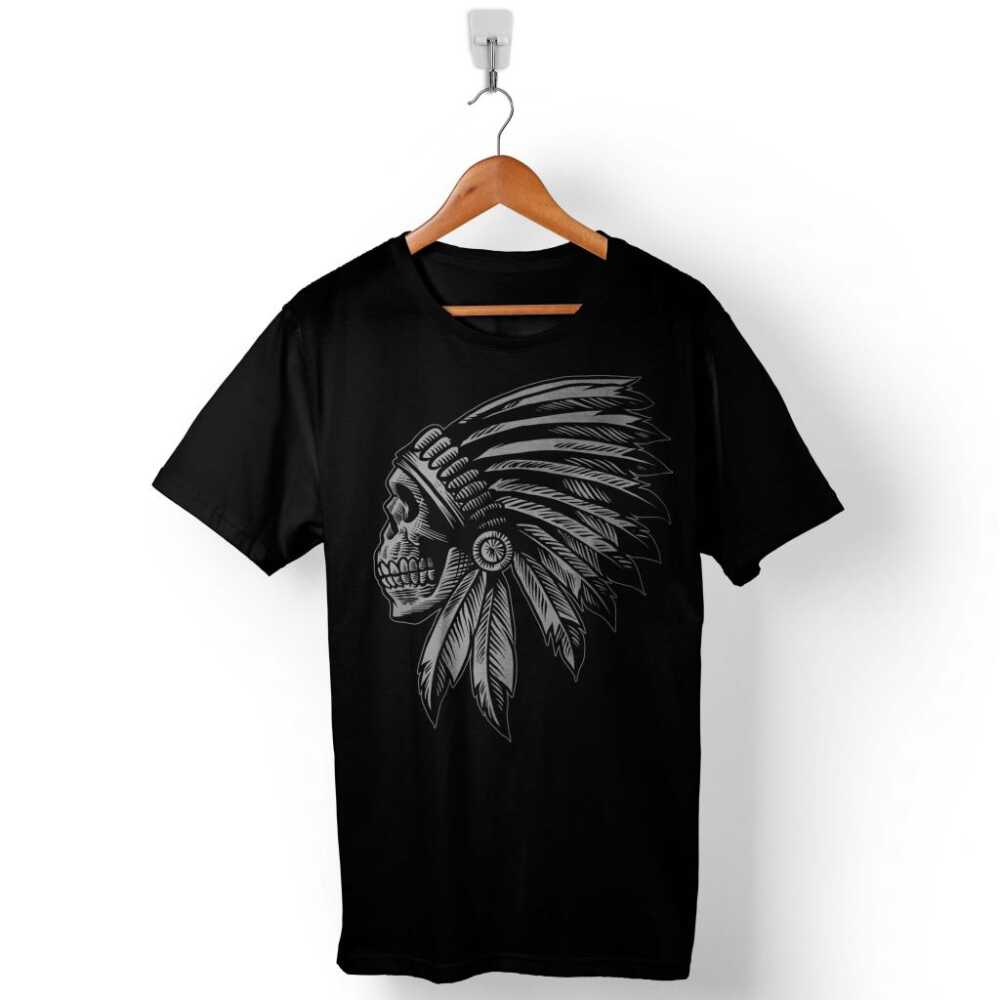 Calavera India Hindistan Gotik Kuru Kafa Skull Baskılı Tişört Unisex
