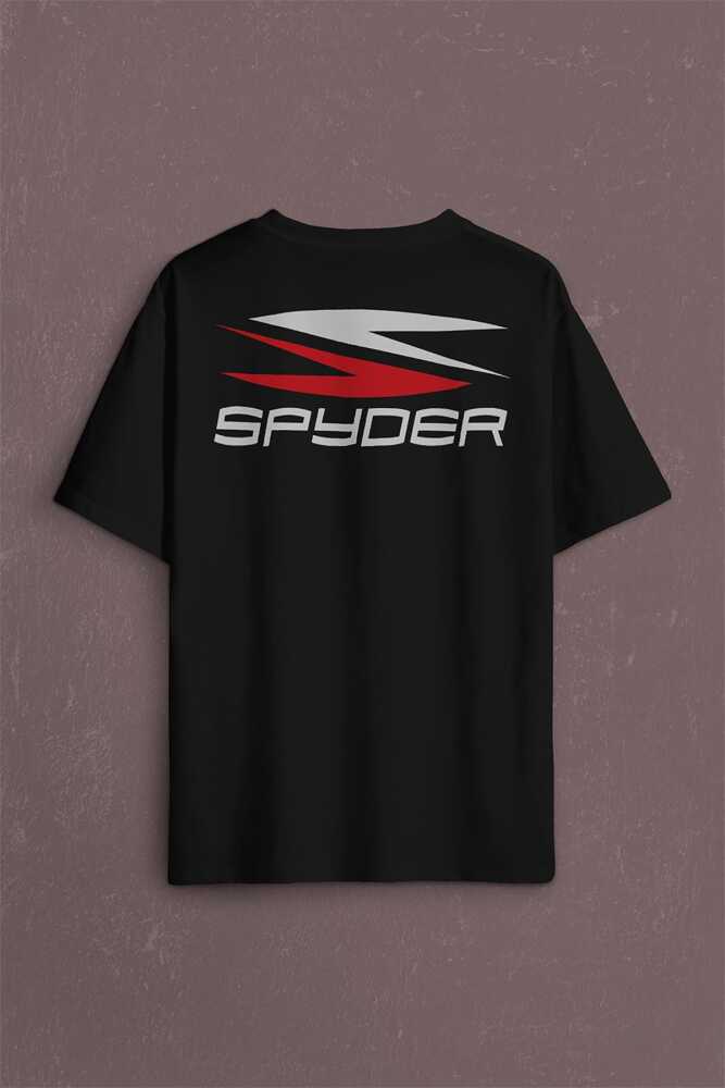 Can-Am Spyder Bombardıier Roadster Örümcek Canam Sırt Ön Baskılı Oversize Tişört Unisex T-Shirt (1)