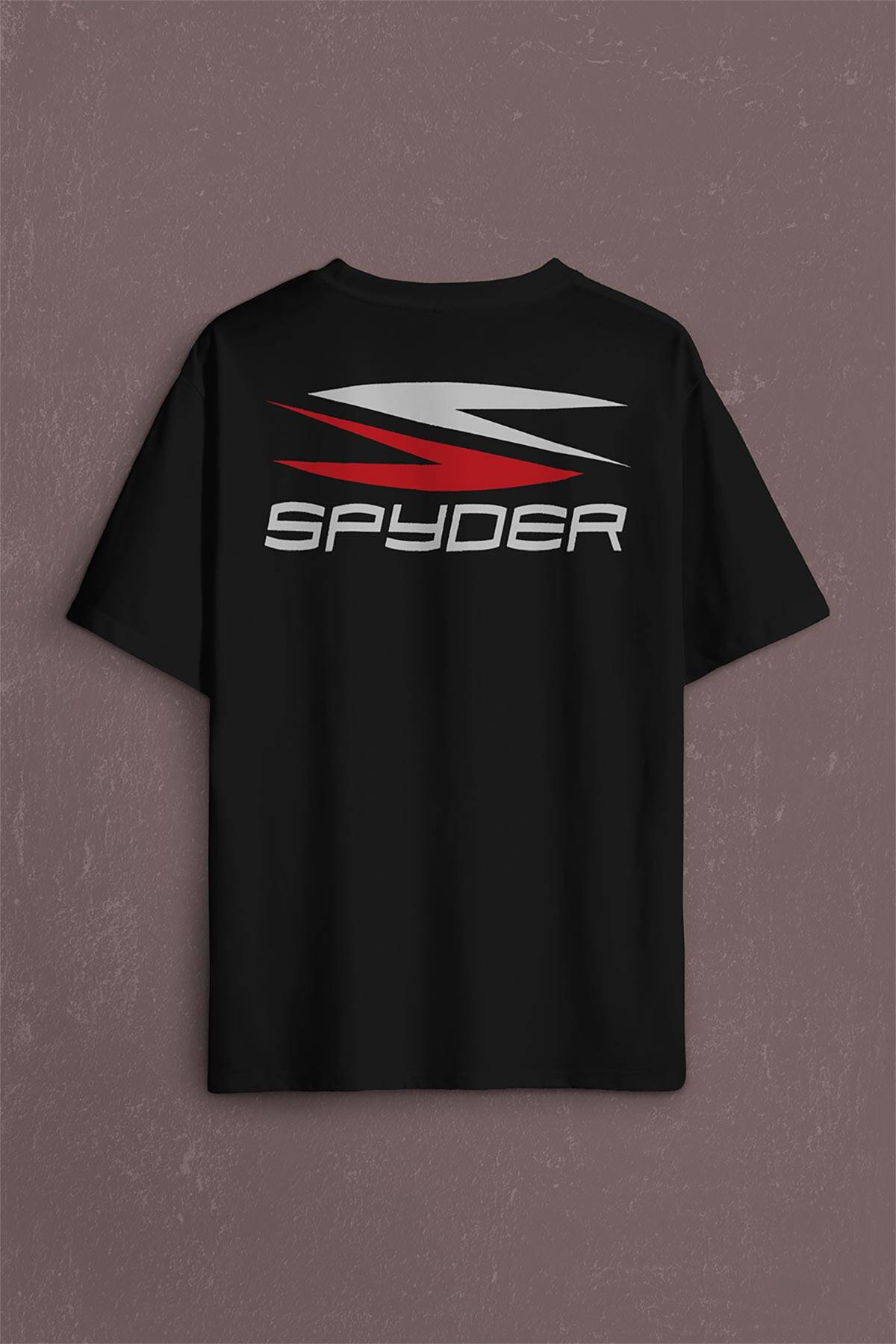 Can-Am Spyder Bombardier Roadster Örümcek Canam Sırt Ön Baskılı Oversize Tişört Unisex (1)